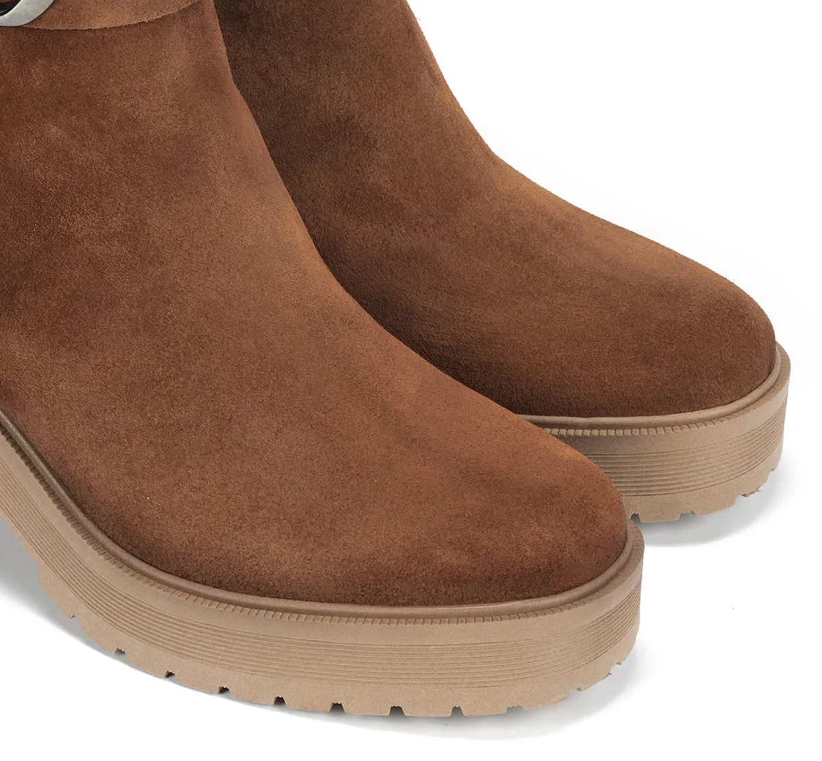 Fluchos Sarah D9573 tronchetti donna marroni tacco