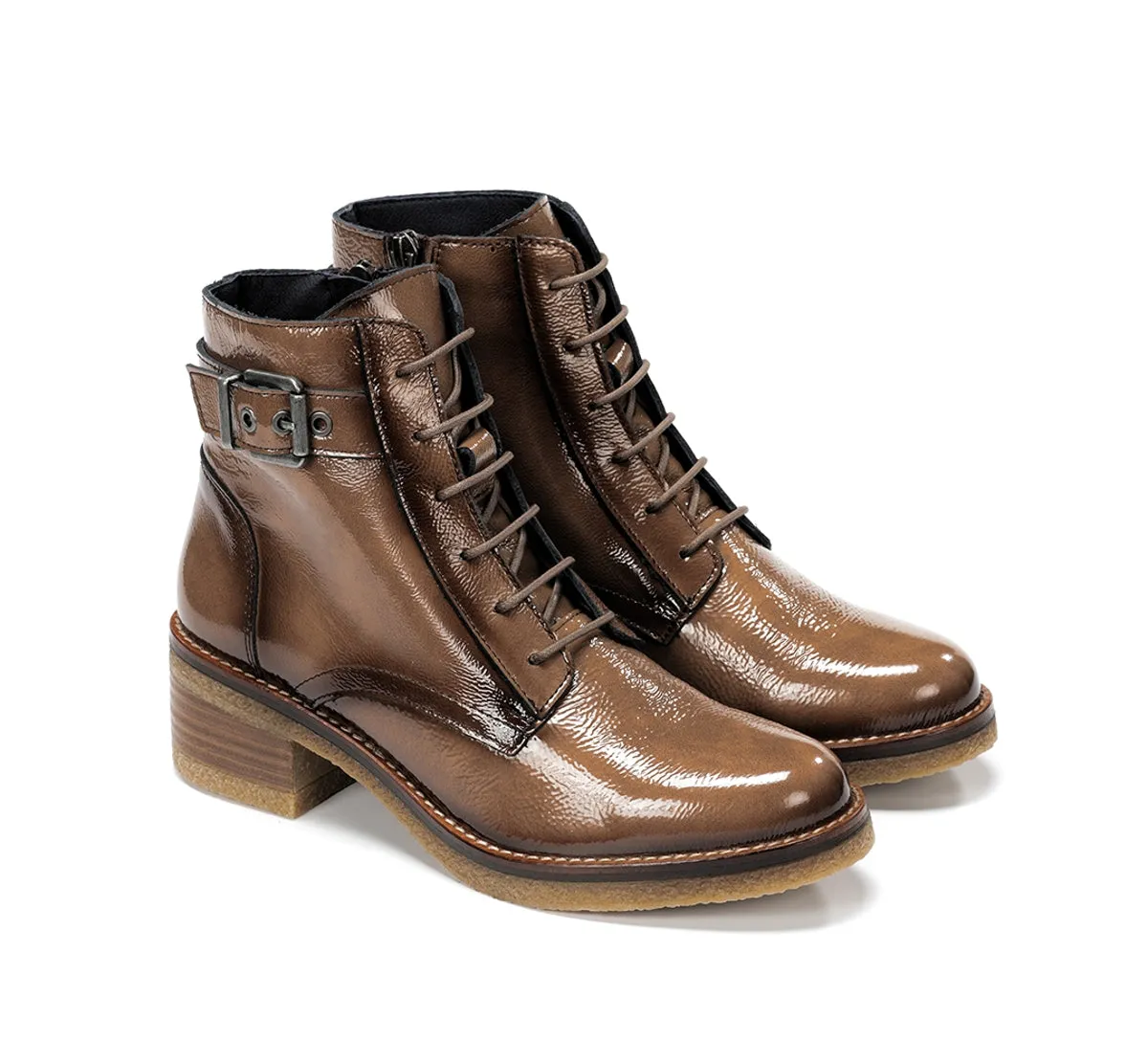 Fluchos Lucero D8686 stivaletto donna marrone zip elastico