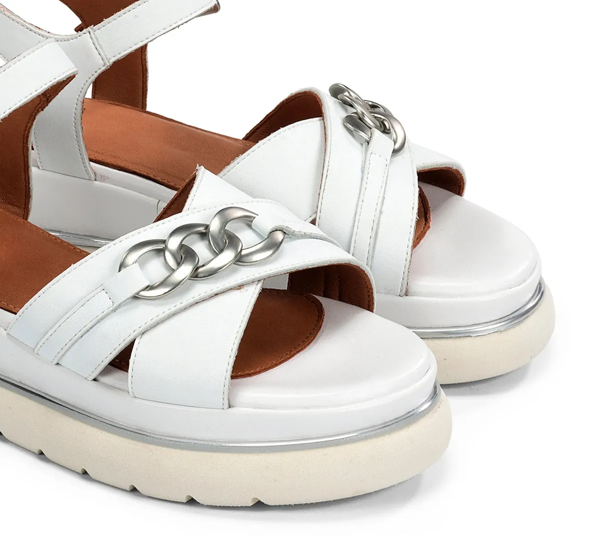 Dorking Nika D9527 Sandali Donna Bianchi Fibbie