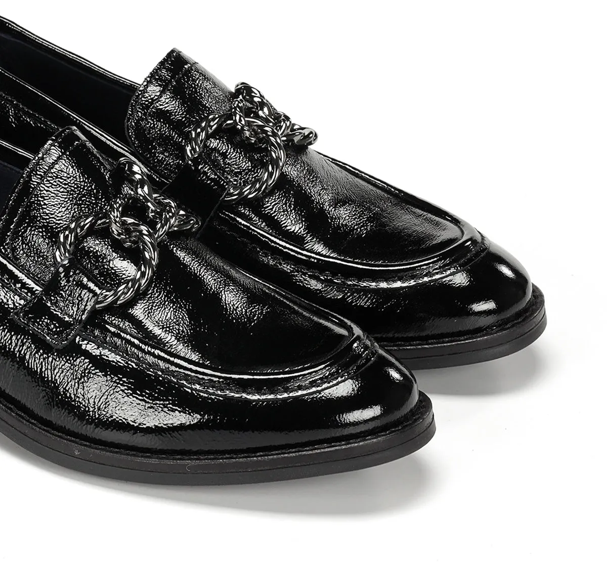 Fluchos Harvard D9117 mocassini donna neri pelle