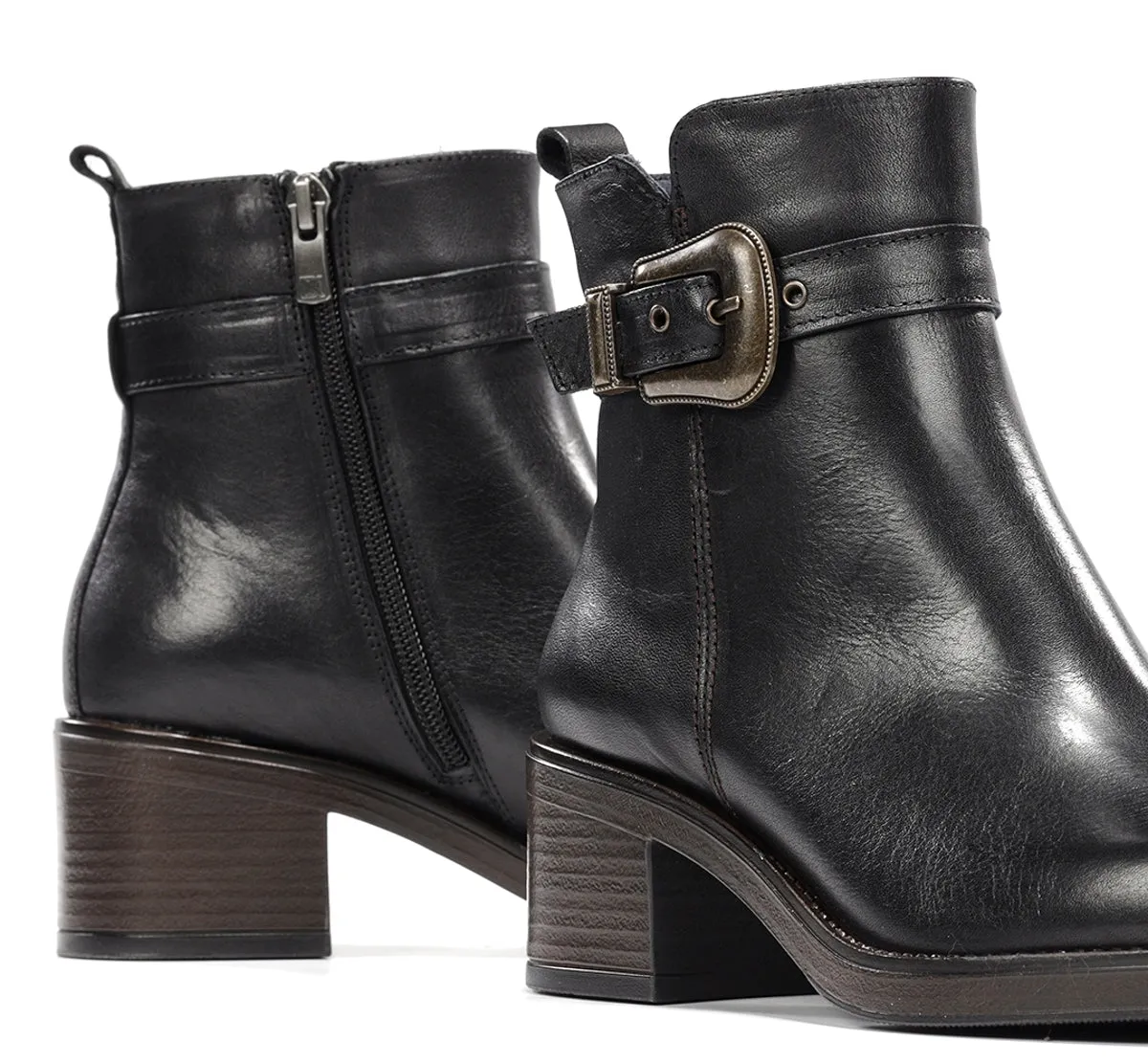 Fluchos Linet D9801 stivaletti donna nero pelle