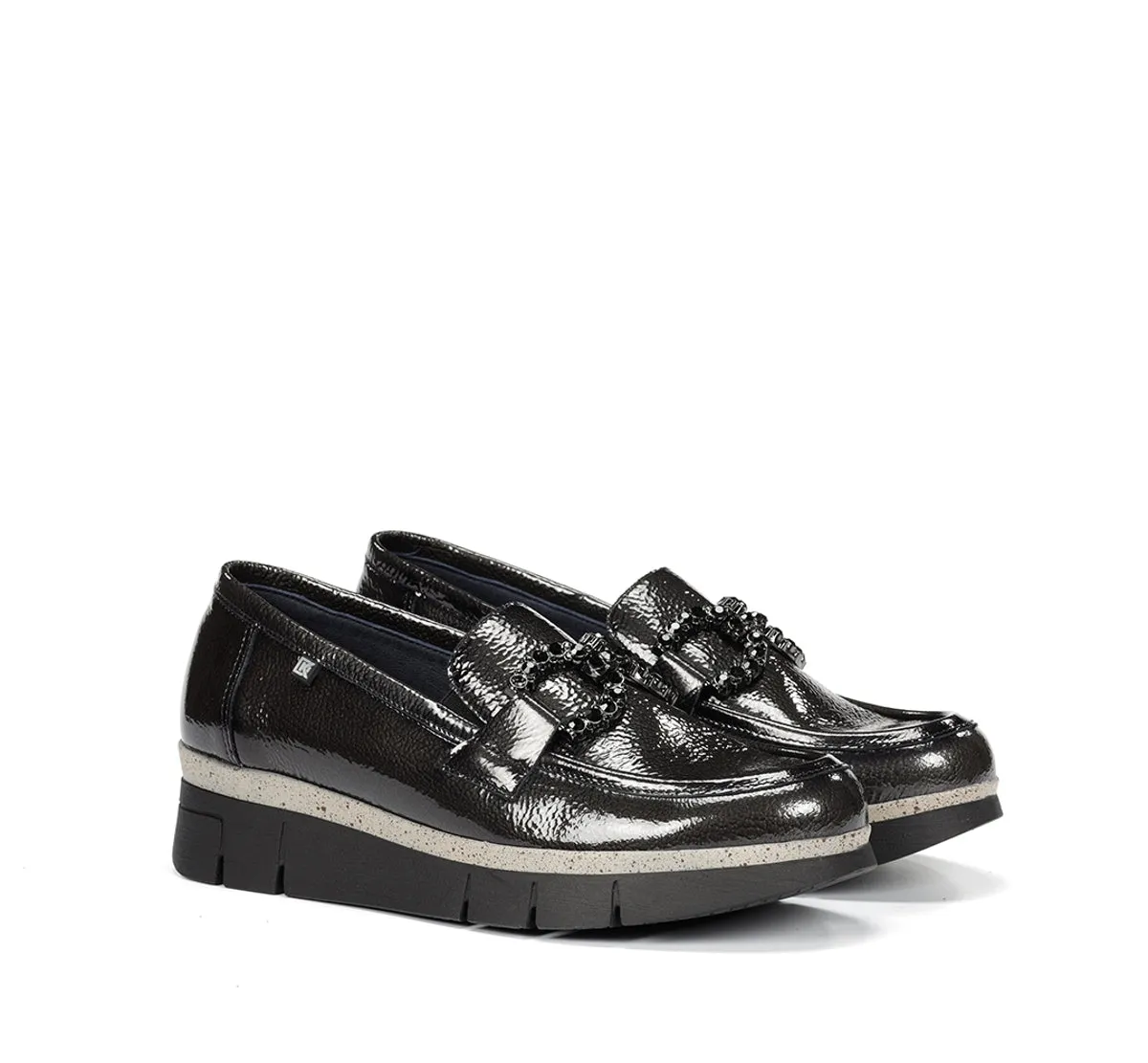 Fluchos India D9325 mocassini donna grigi suola sport