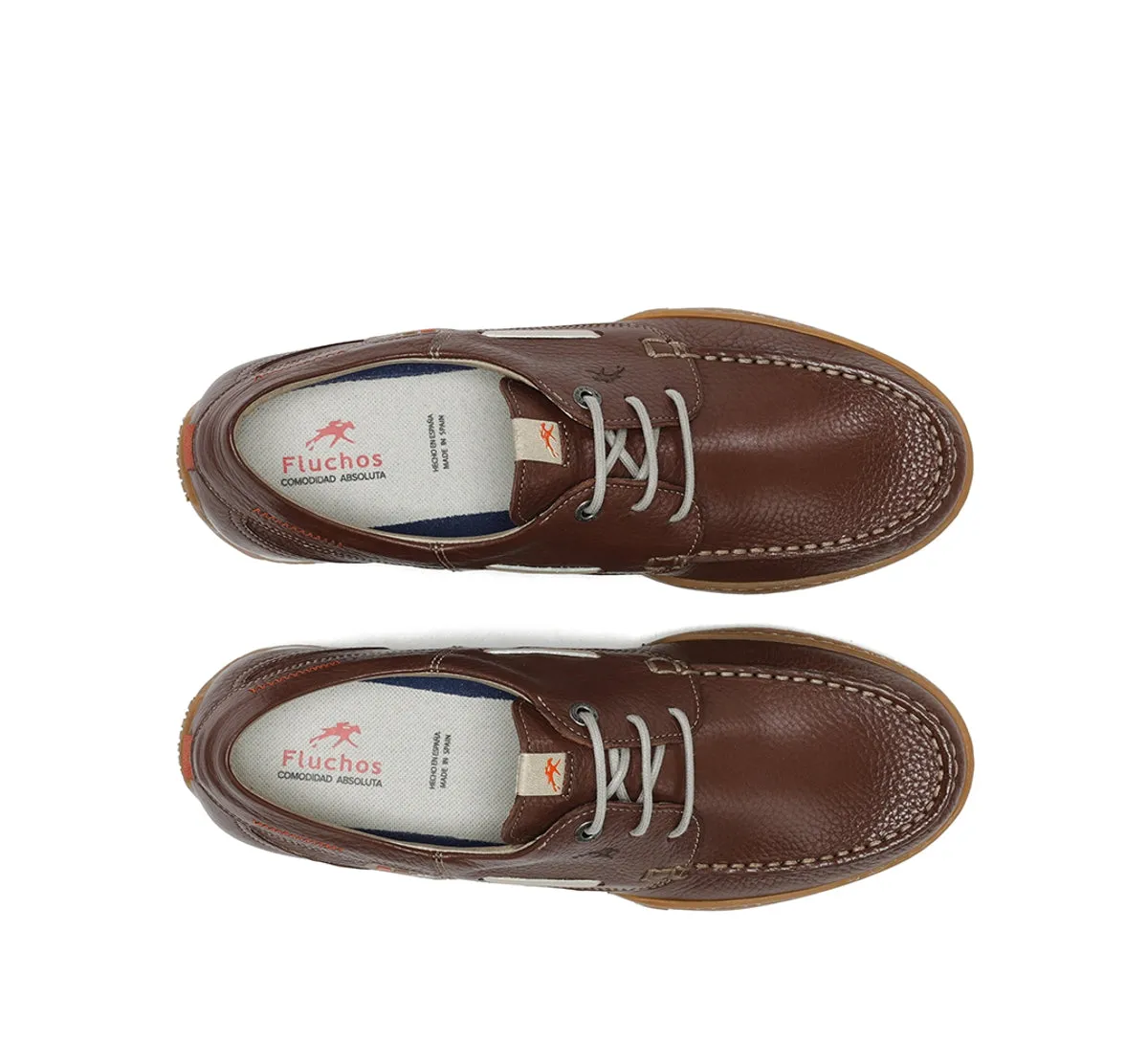 Fluchos Bruno F2434 scarpe barca marroni uomo