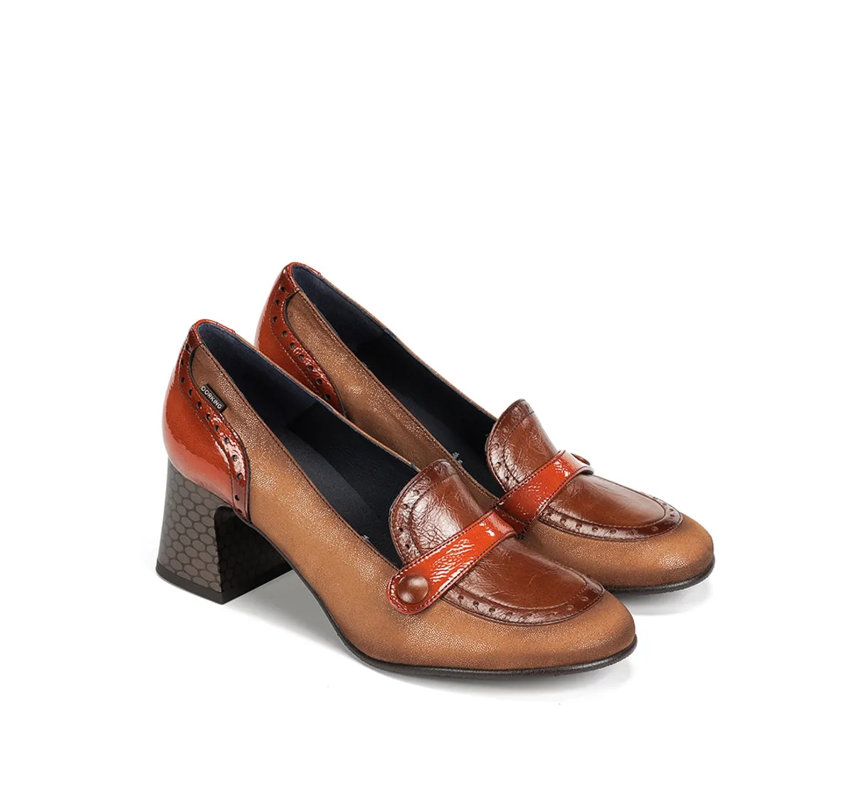 Dorking Dacy D9614 mocassino donna marrone con tacco