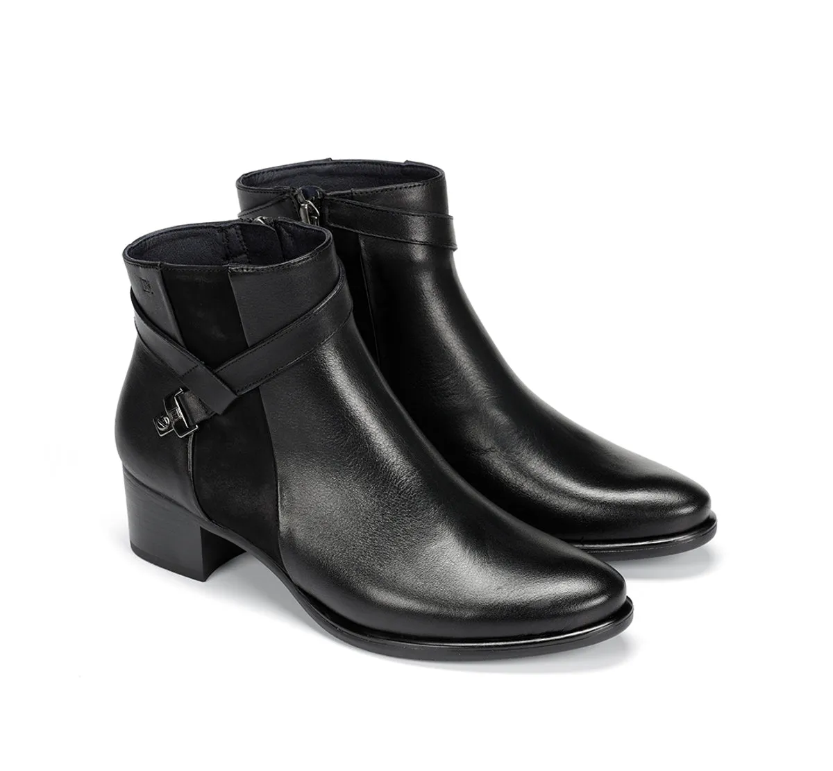 Fluchos Alegria D7232 stivaletti neri donna tacco medio