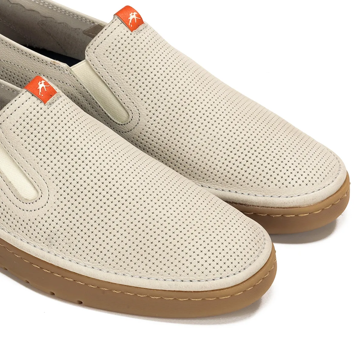 Fluchos Leo F1946 slip on uomo taupe suola retro