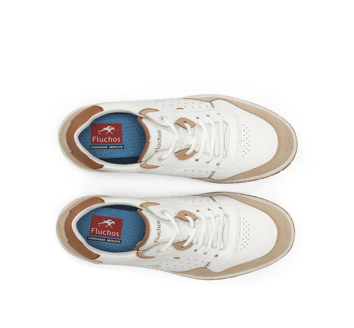 Fluchos Roger F2153 sneakers uomo taupe traforate