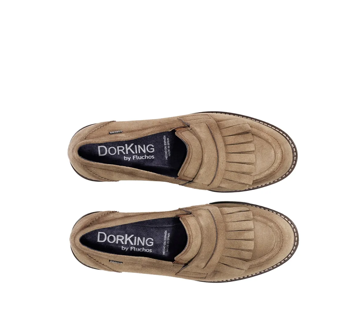 Fluchos Africa D9782 mocassini donna taupe suola light