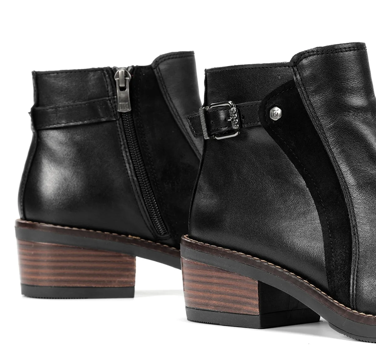 Fluchos Layla D9547 stivaletti donna neri pelle