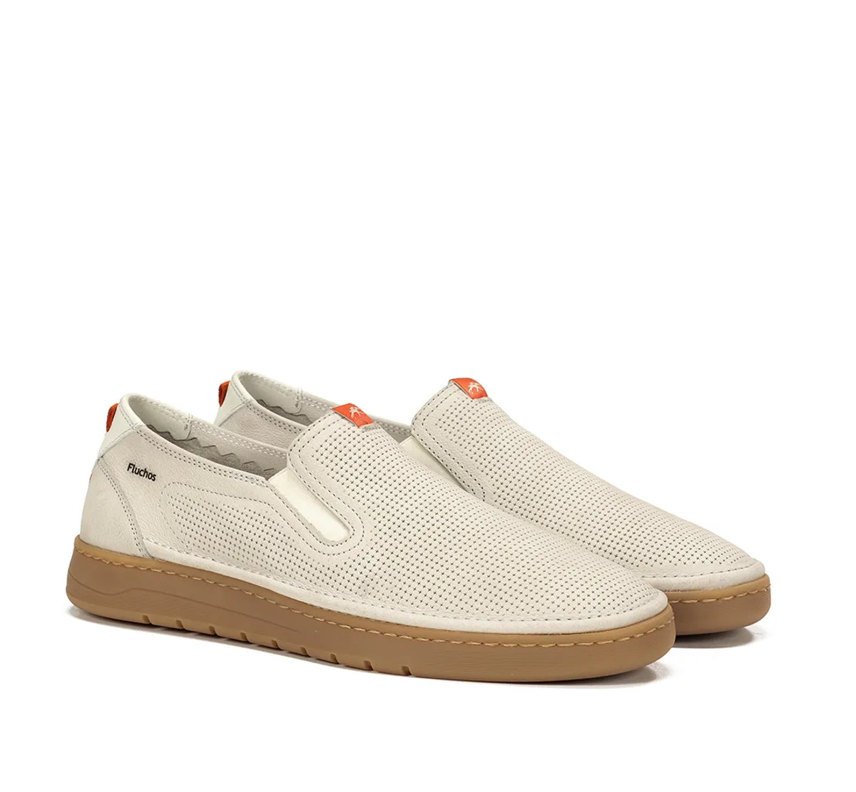 Fluchos Leo F1946 slip on uomo taupe suola retro