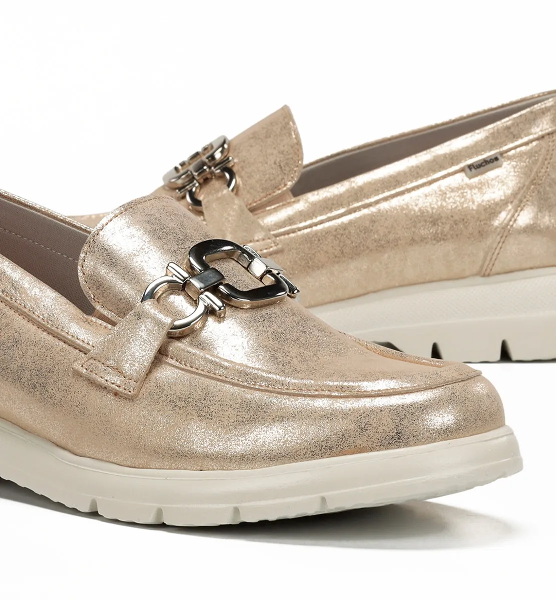 Fluchos Gladis F2282 mocassino donna oro