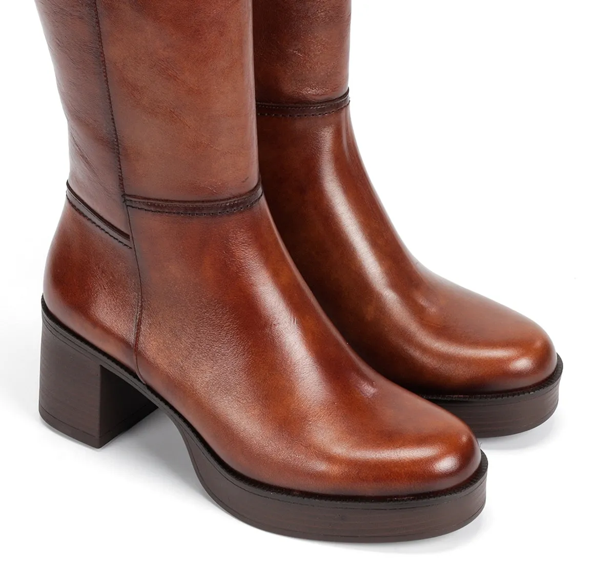Fluchos Bowy D9592 stivaletto marrone tacco alto