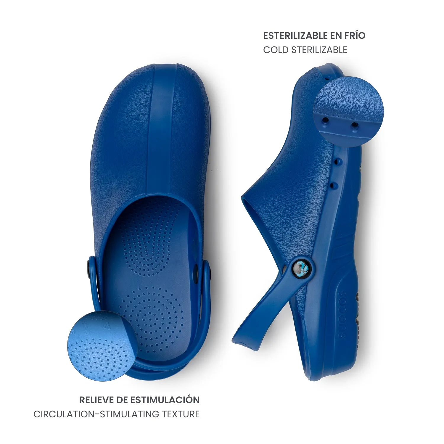 Suecos Oden+ zoccoli blu sanitari antiscivolo