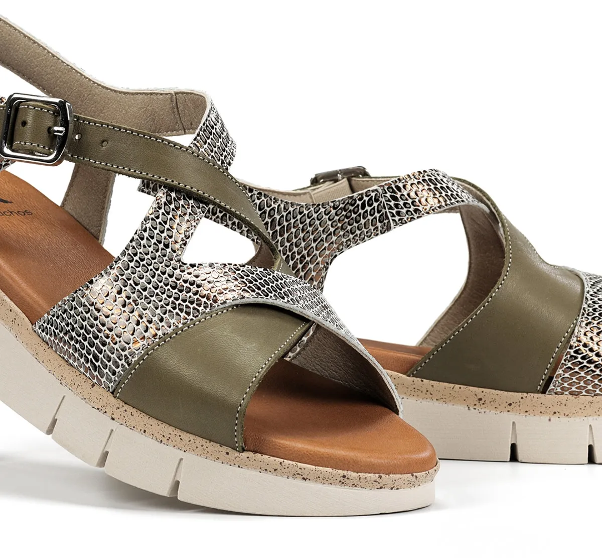 Fluchos Klau D9485 sandali donna verdi leggeri
