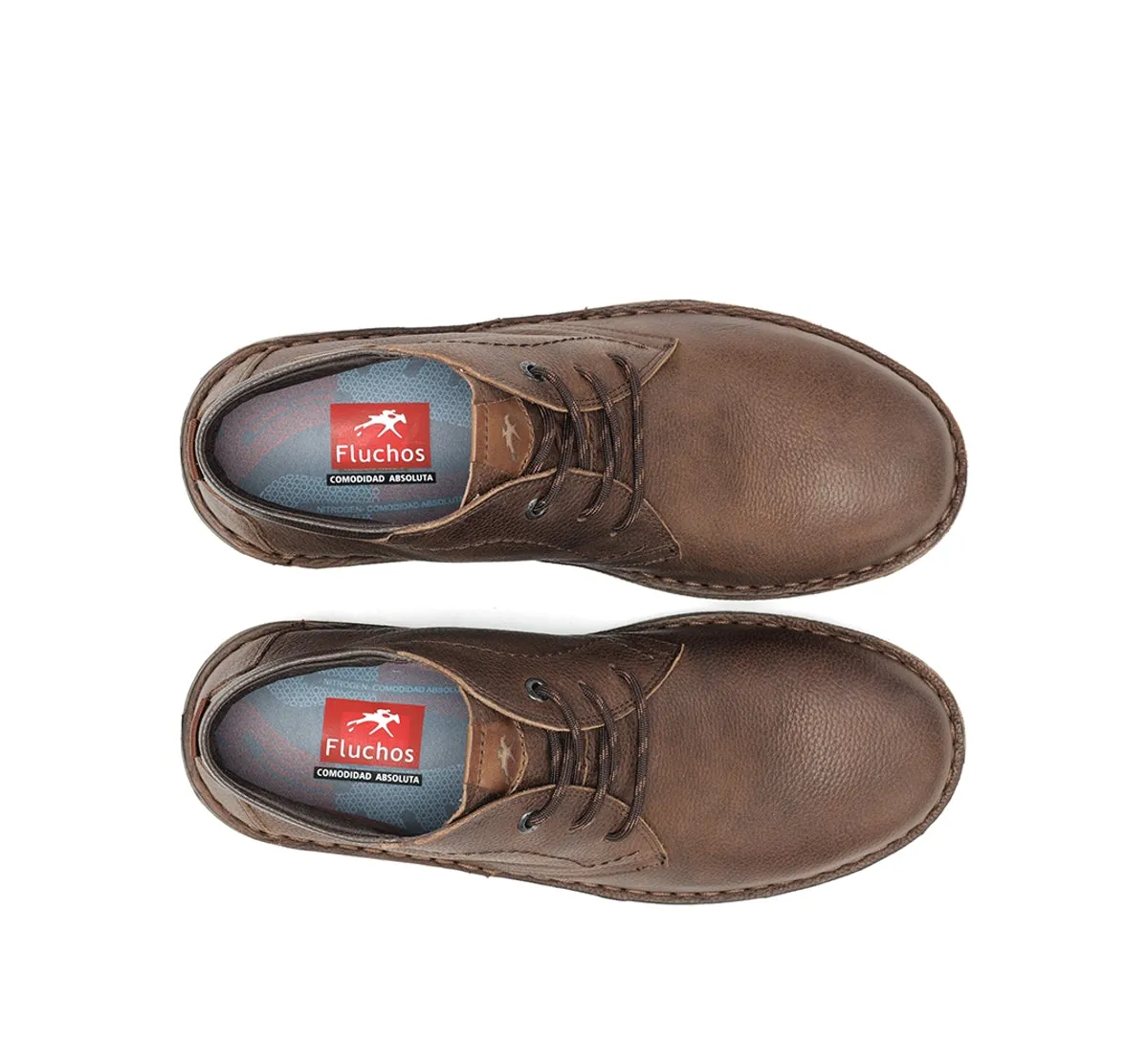 Fluchos Alvin F2260 polacchi marroni stringati uomo