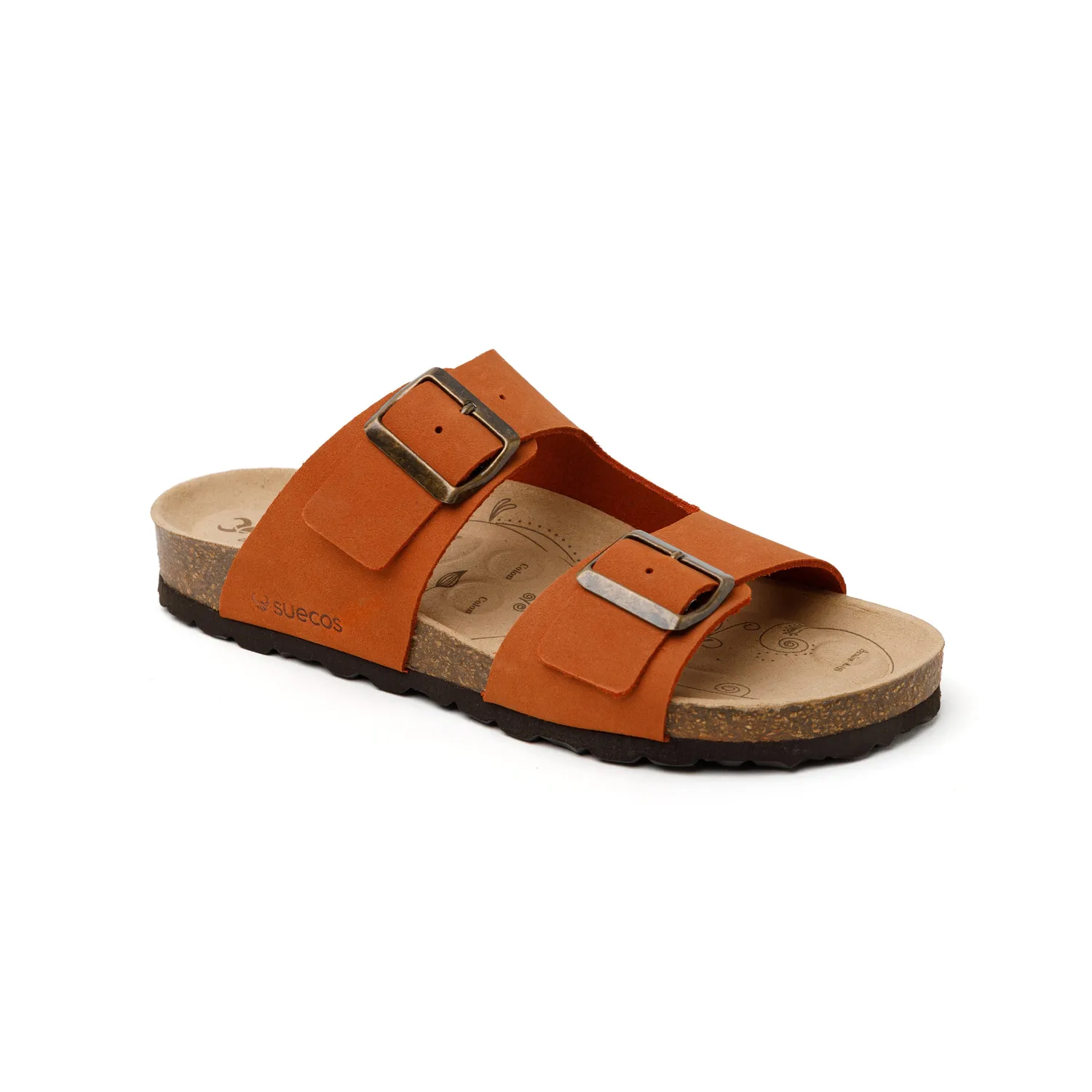 Suecos Bris sandali donna terracotta piani