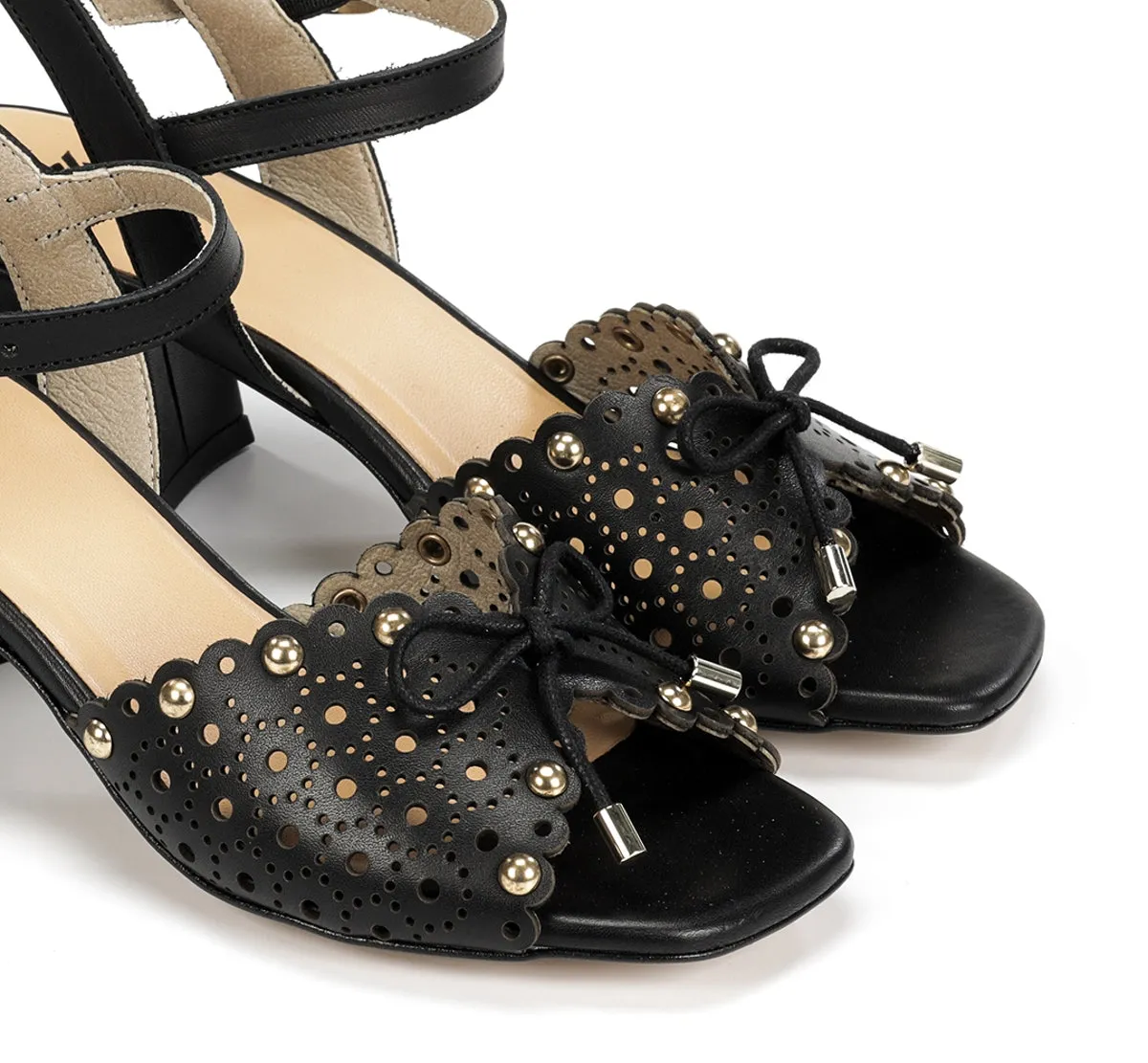 Fluchos LARUS D9457 sandali donna neri tacco largo