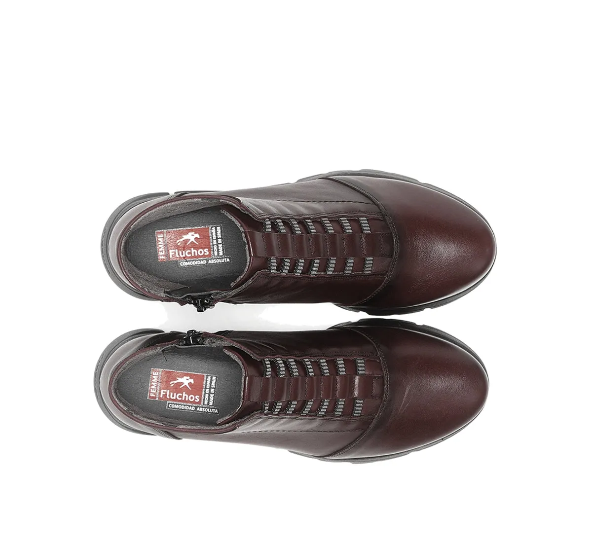 Fluchos Bona F1358 stivaletti donna bordeaux leggeri