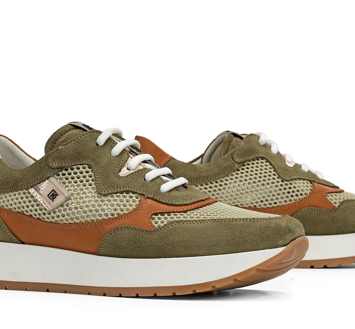 Fluchos Split D9473 sneakers donna verdi suola volume