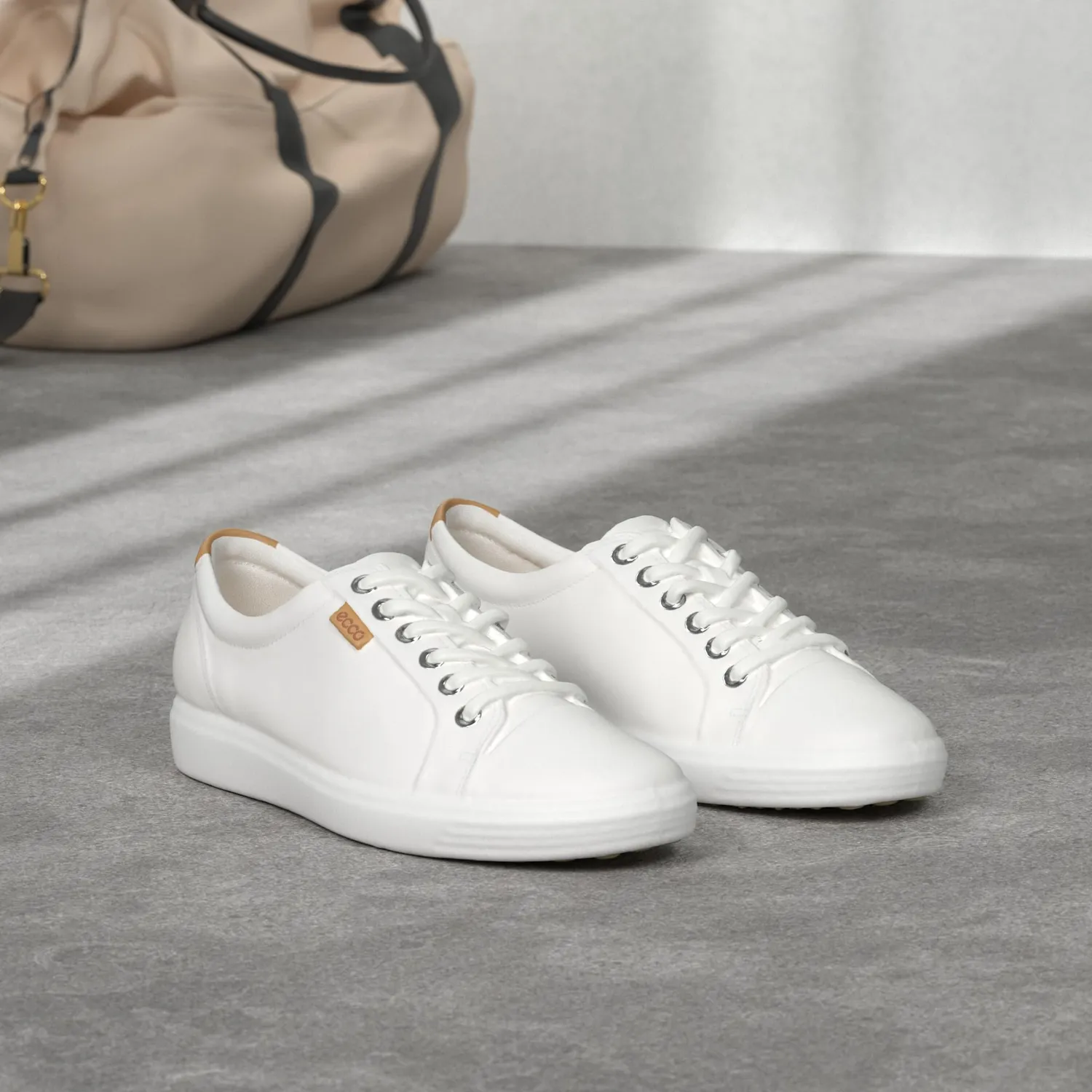 Ecco Soft 7 Sneaker Donna Pelle Bianca