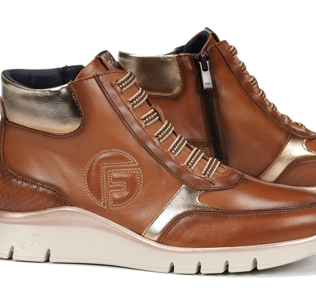 Fluchos Union F2077 stivaletti marrone donna larghi