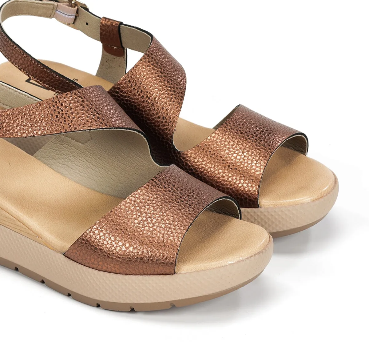 Fluchos Ever D9495 sandalo marrone donna fibbia