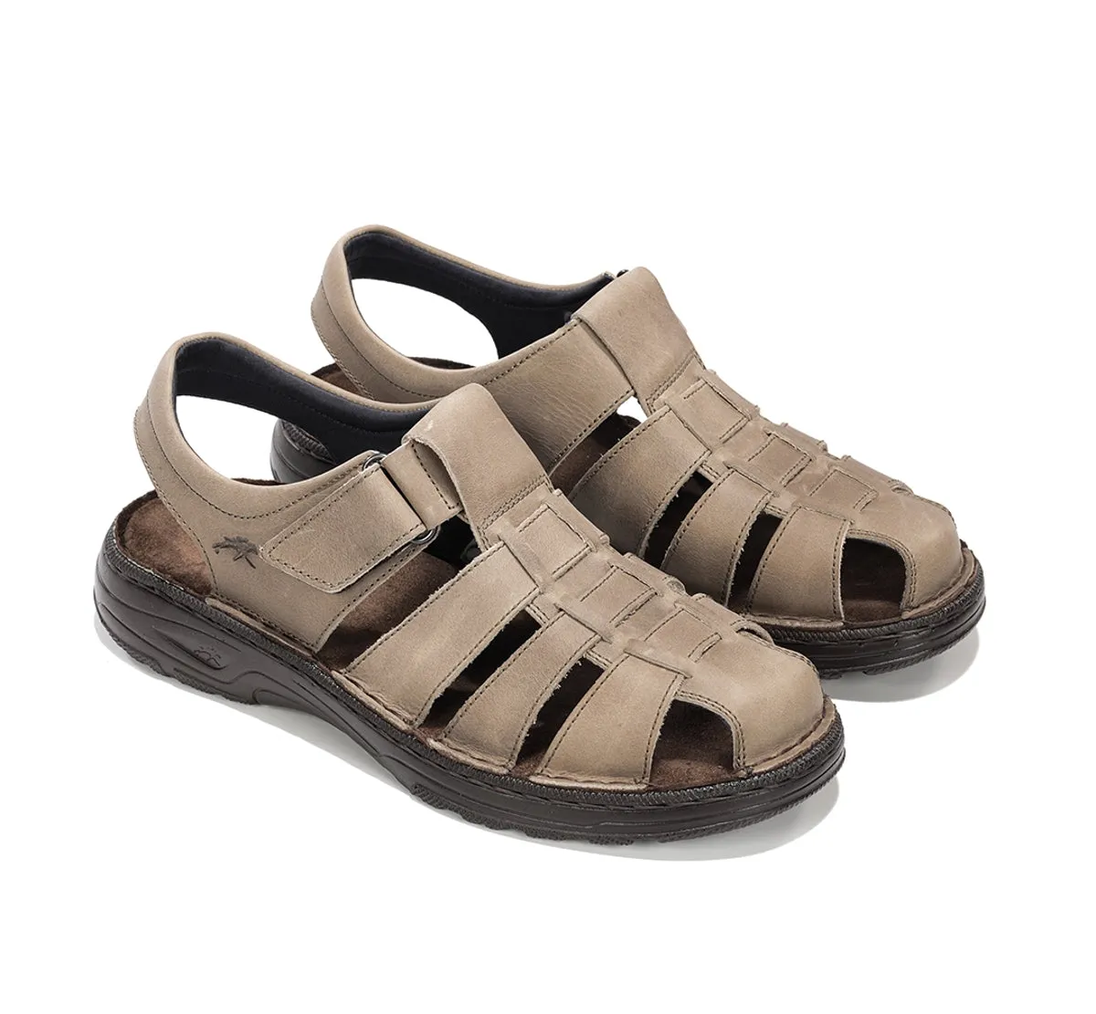 Fluchos Azores F2198 sandalo uomo taupe pianta larga
