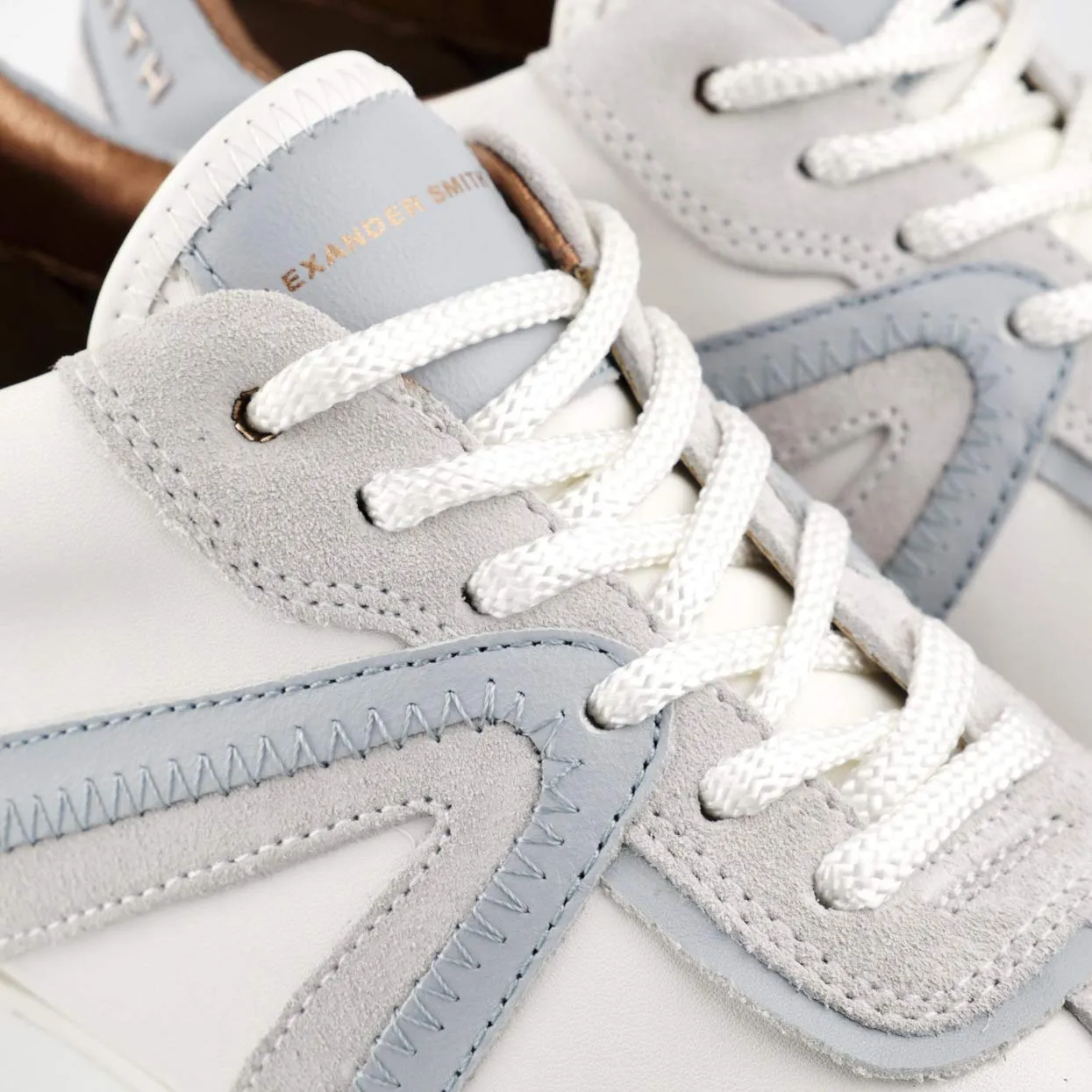 Alexander Smith Chelsea White Rose sneakers donna pelle