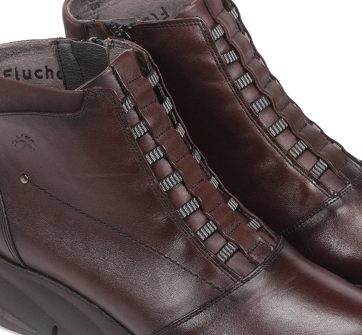 Fluchos Bona F1358 stivaletti donna bordeaux leggeri
