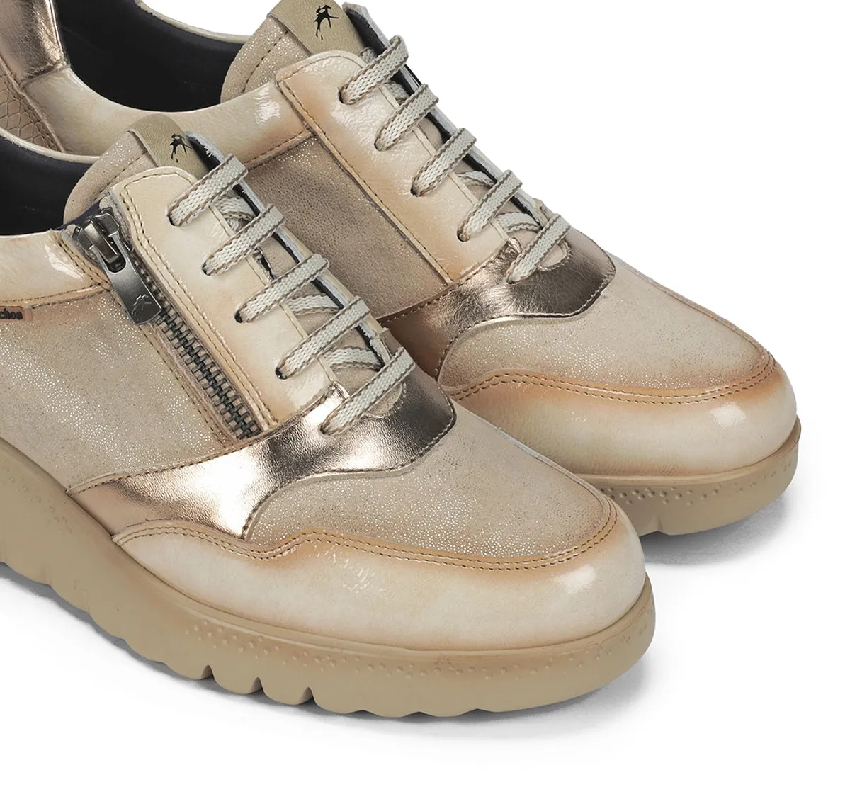 Fluchos Live F2248 sneakers taupe donna con zeppa