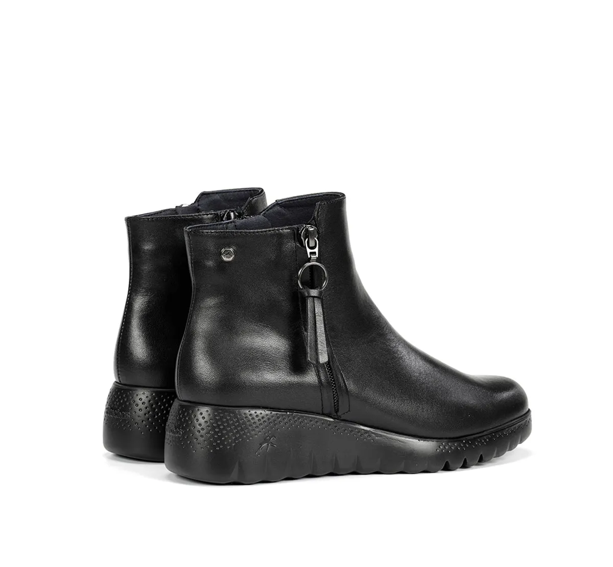 Fluchos Live F2100 tronchetto donna nero zeppa