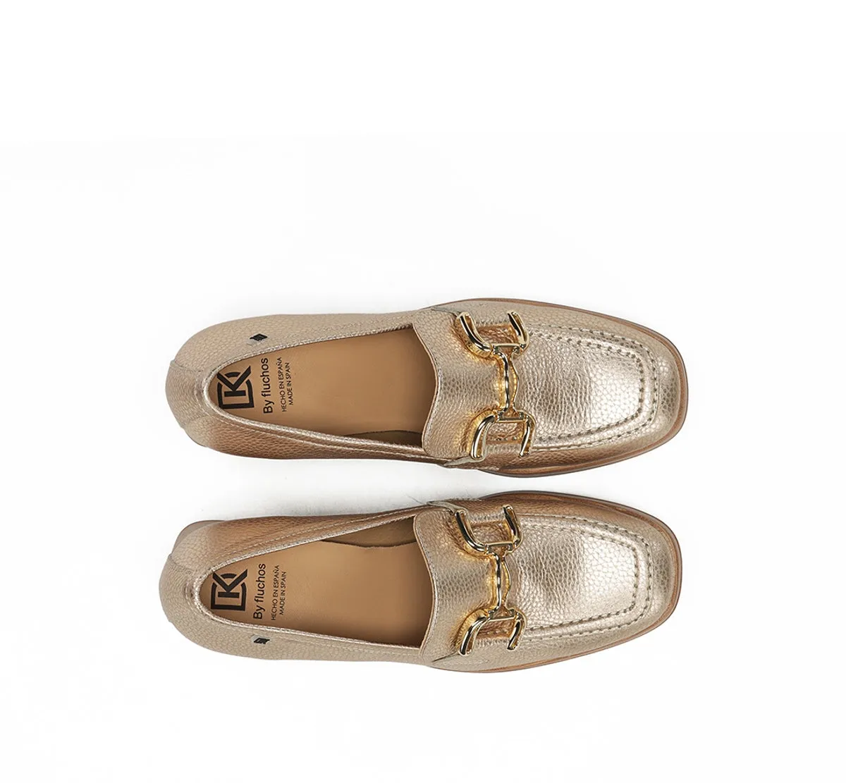 Fluchos Cristel D9438 Mocassino Dorato Zeppa