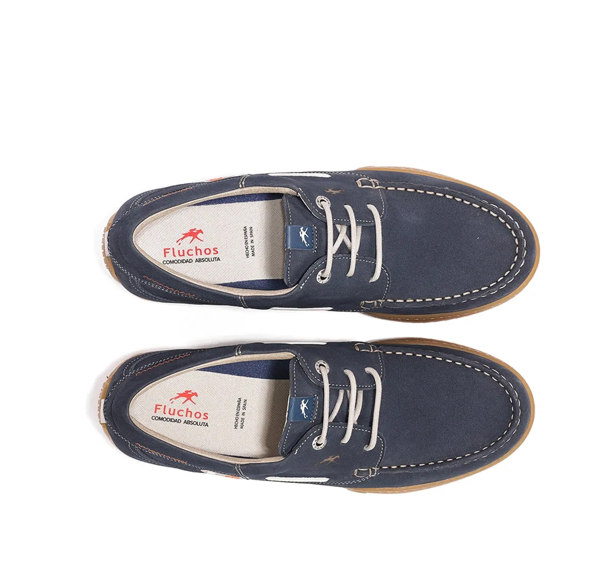 Fluchos Bruno F2434 scarpe barca uomo blu grip