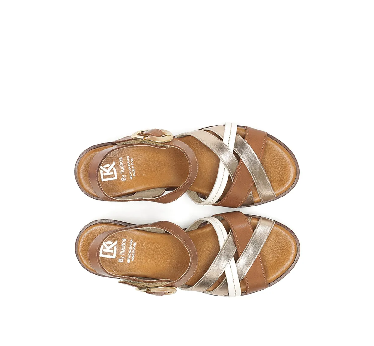 Fluchos Nido D9639 sandali donna marrone zeppa
