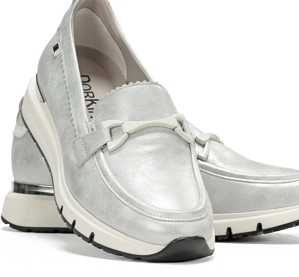 Dorking Serena D9047 mocassini donna argento sportivi