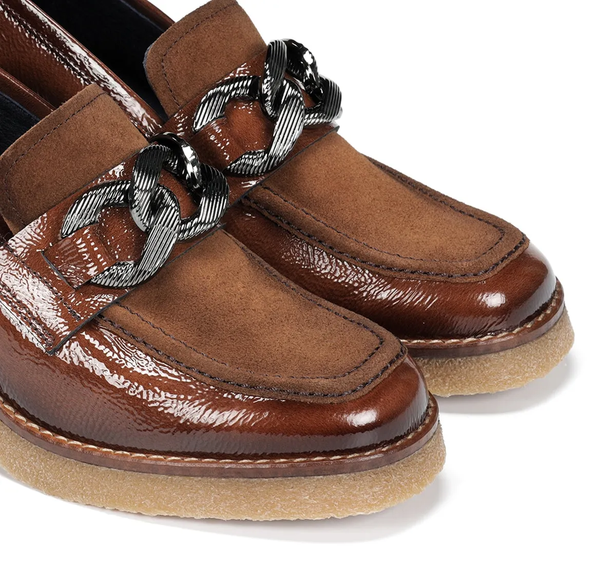 Fluchos Oprah D9193 mocassini donna marrone tacco