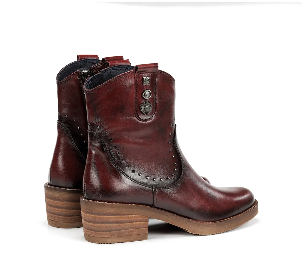 Dorking Layla D9549 stivaletti donna bordeaux zip