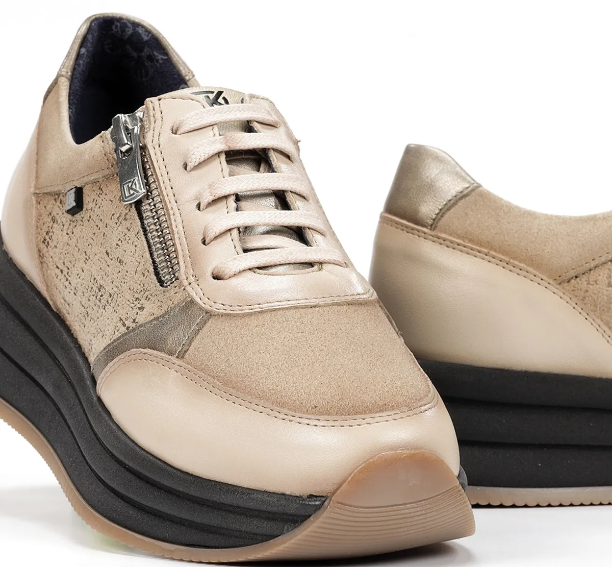 Fluchos Draz D9249 sneaker donna tortora platform