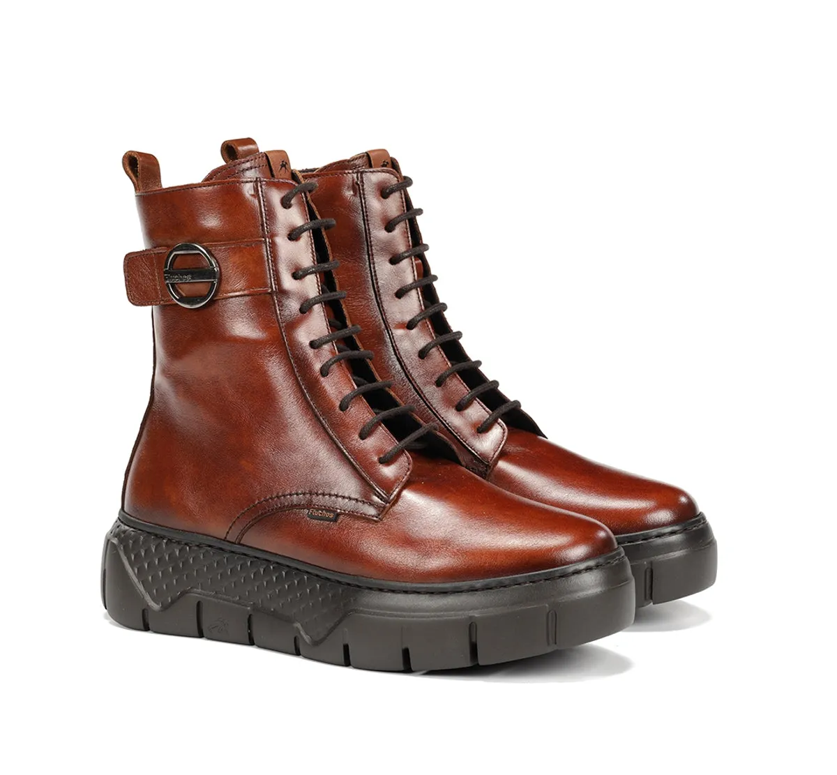 Fluchos Ilia F2303 stivaletti donna marroni stringati