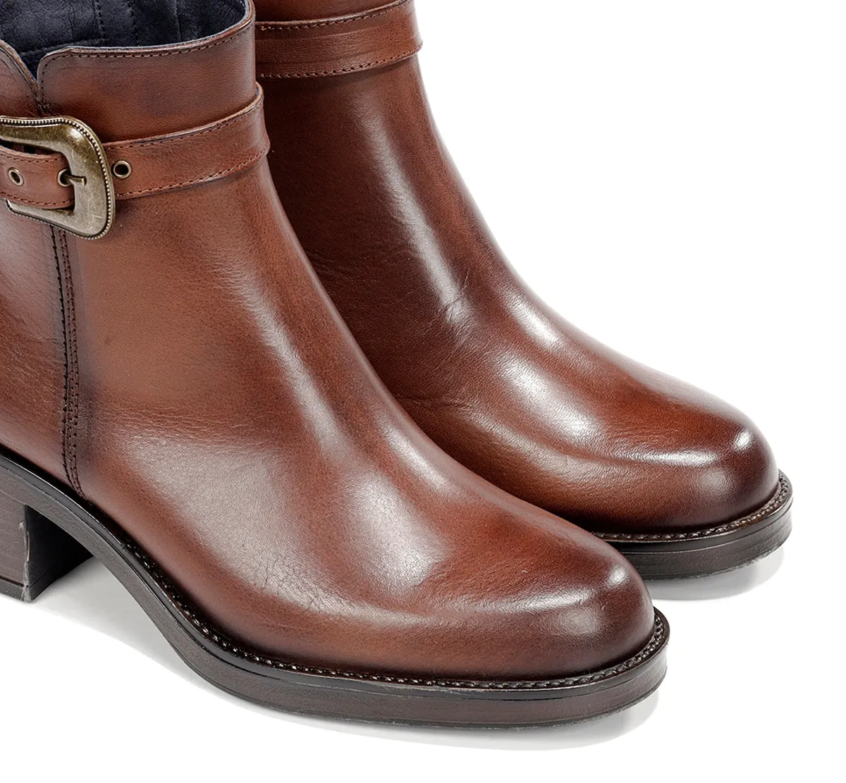 Fluchos Linet D9801 stivaletto marrone tacco medio