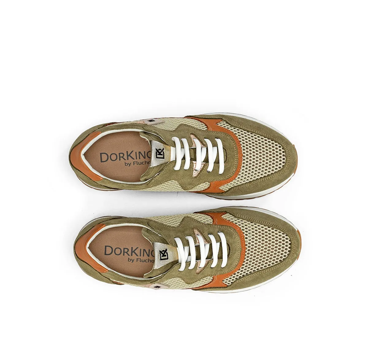 Fluchos Split D9473 sneakers donna verdi suola volume