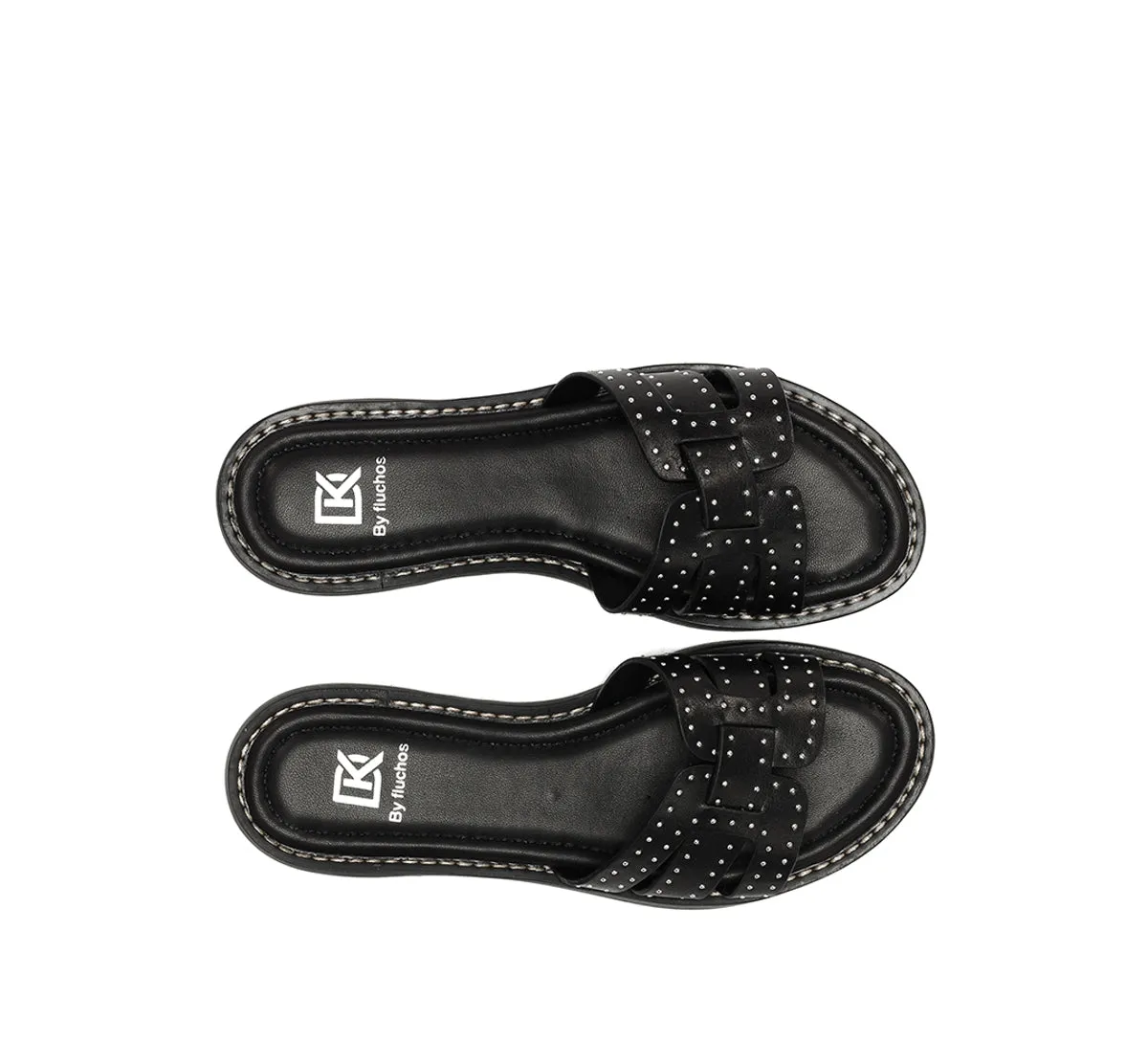 Fluchos Ega D9731 Sandali Donna Neri Bassi