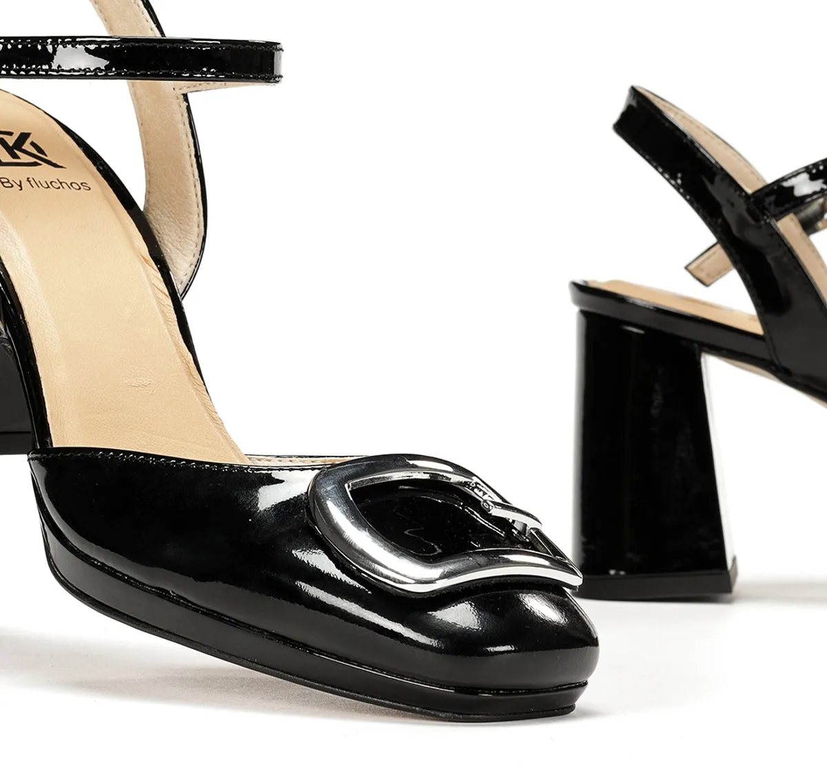 Fluchos Karla D9264 sandalo donna nero tacco