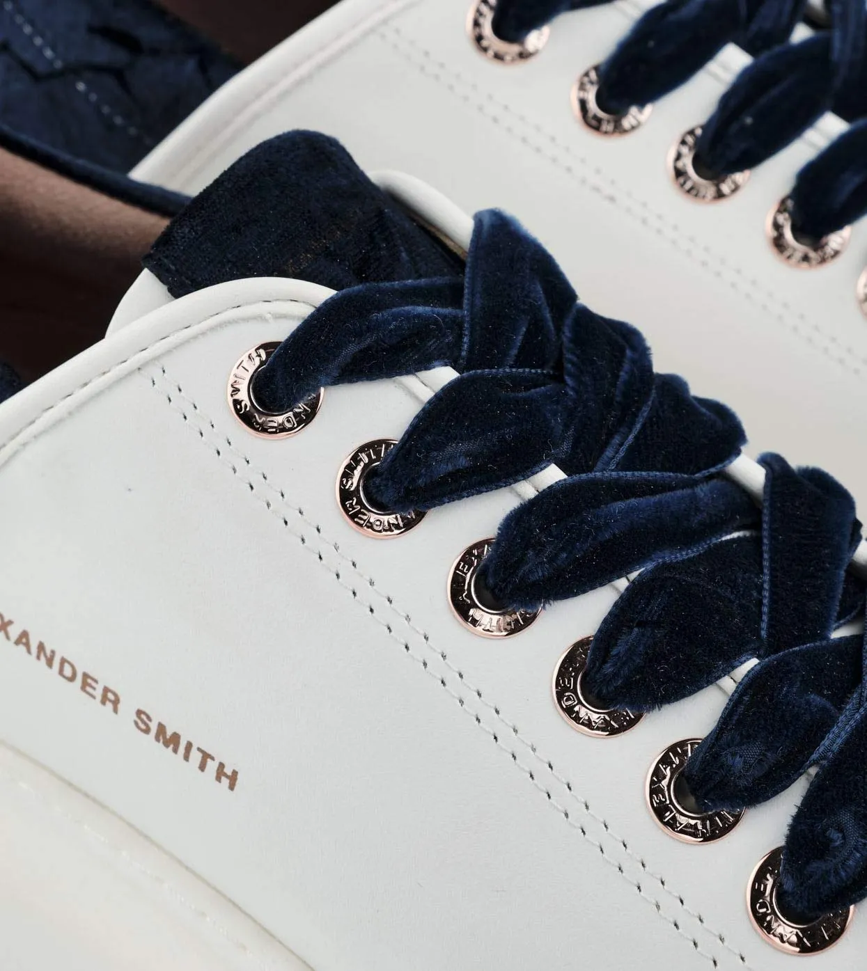 Alexander Smith Wembley White Blue sneakers donna plateau