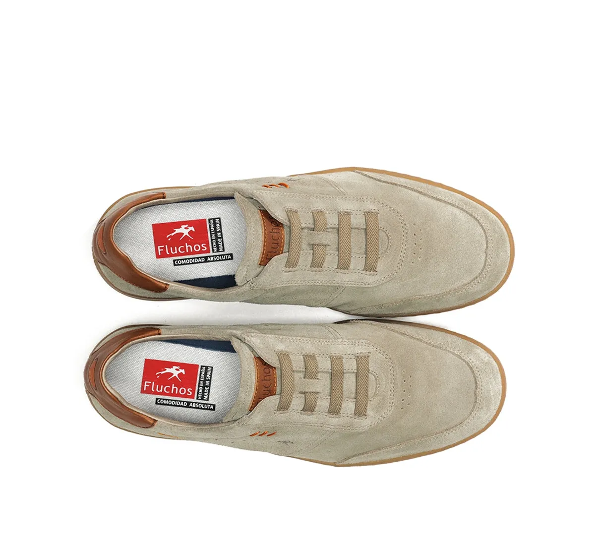 Fluchos Leo F1723 sneakers uomo verdi suola retro