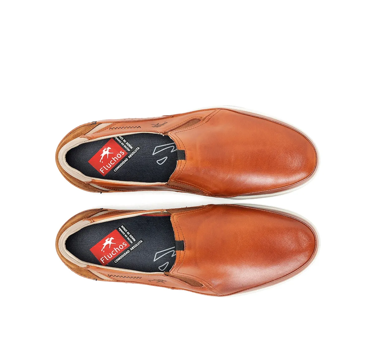 Fluchos Jaden F1735 slip on marrone uomo comode