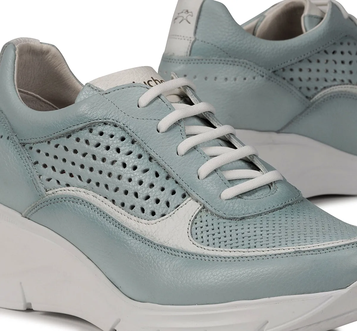 Fluchos Olas F1407 sneakers donna blu con zeppa