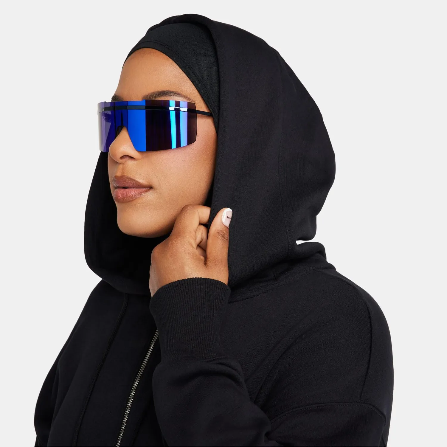 Nike Phoenix Fleece Felpa Zip Donna S Nero Sail