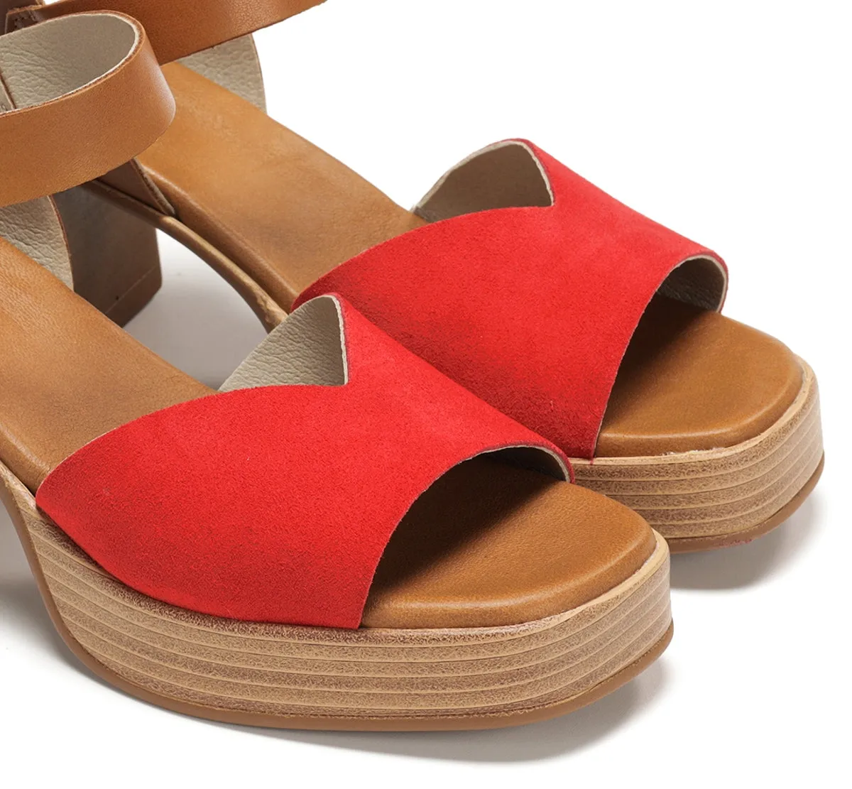 Fluchos Diamond D9283 sandali donna rossi tacco