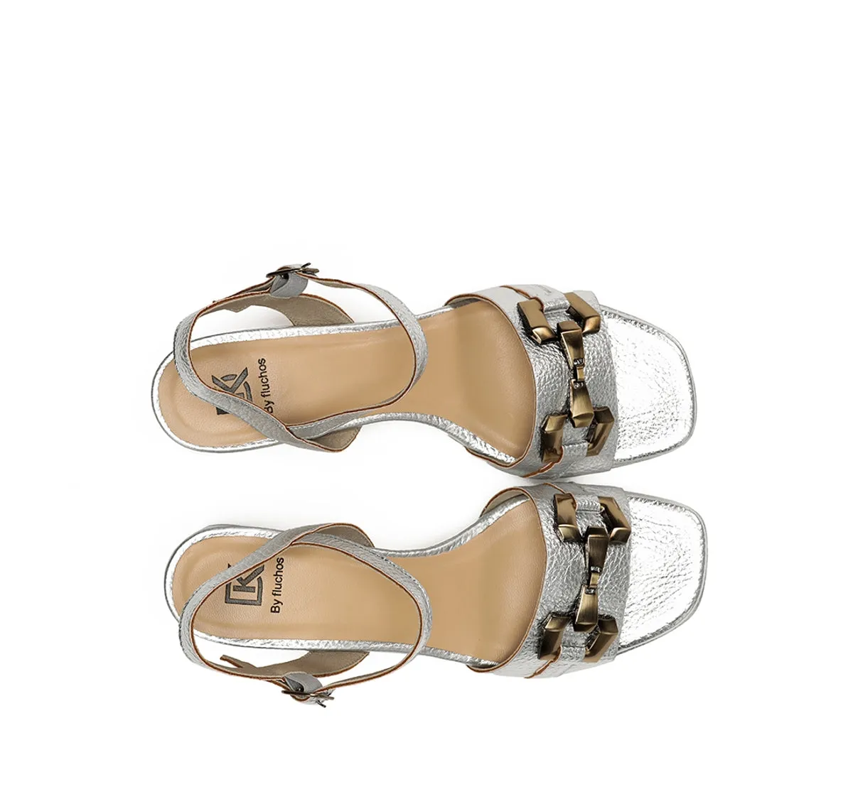 Fluchos Lyra D9253 sandali donna argento eleganti